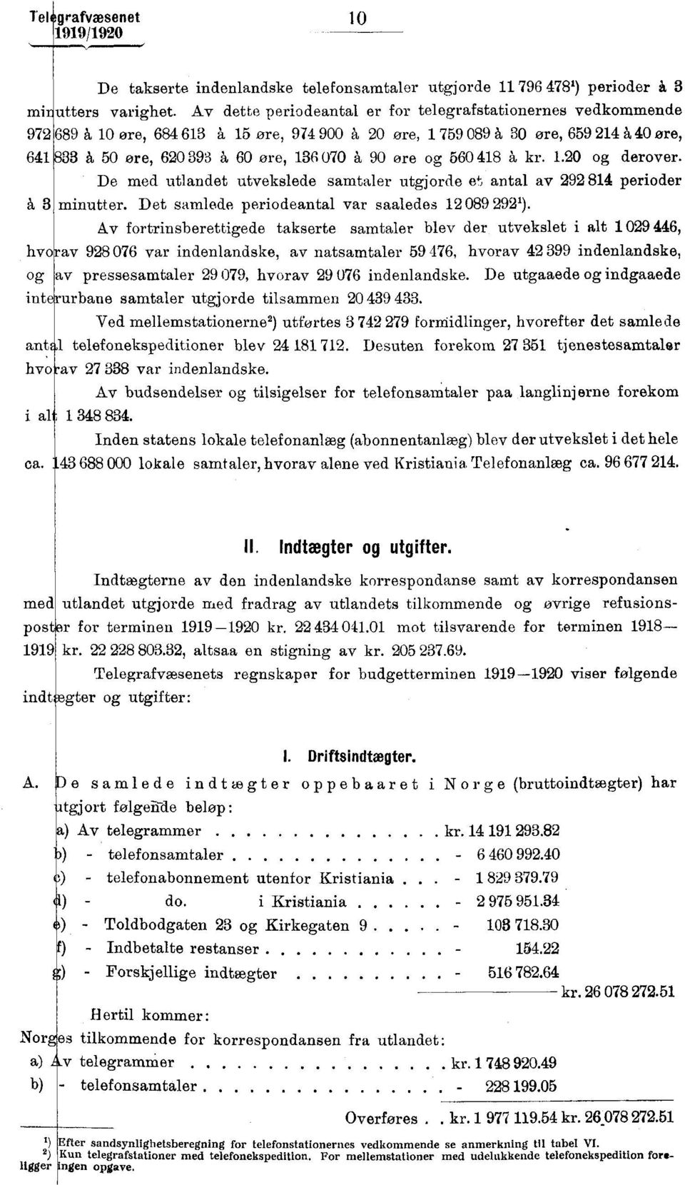 560 48 h kr..0 og derover. De med utlandet utvekslede samtaler utgjorde et antal av 9 84 perioder h 3 minutter. Det samlede periodeantal var saaledes 089 9 ).