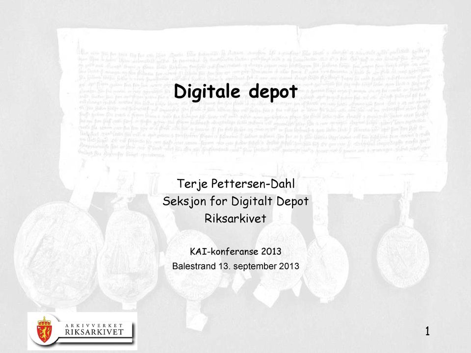 Digitalt Depot Riksarkivet
