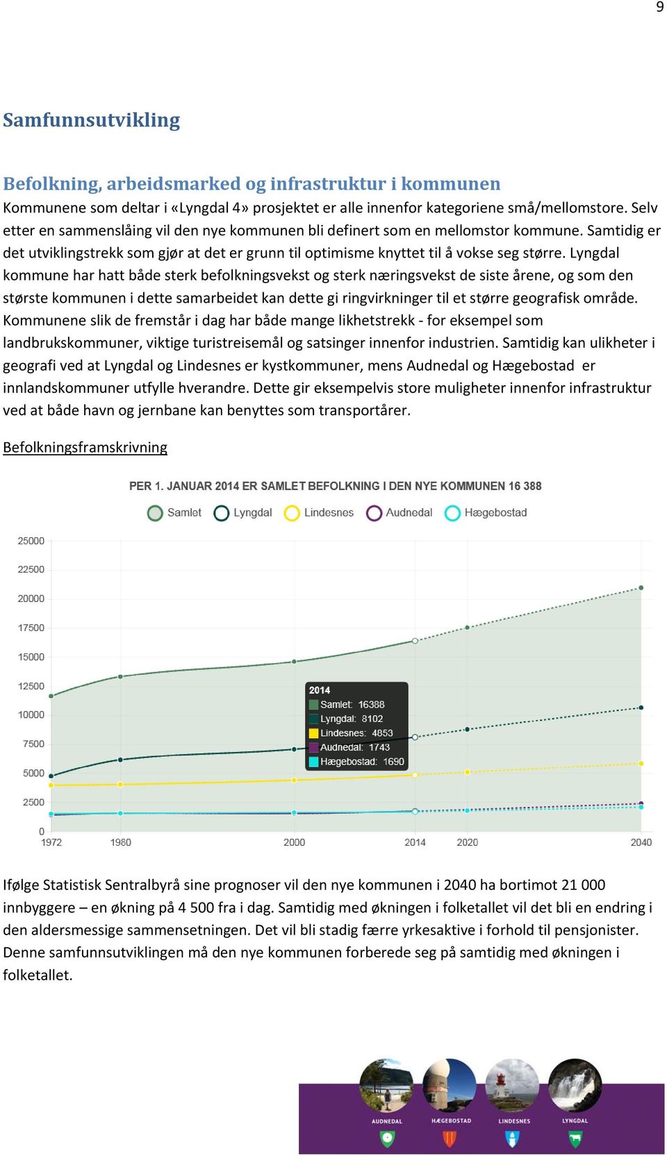 Lyngdal kommune har hatt både sterk befolkningsvekst og sterk næringsvekst de siste årene, og som den største kommunen i dette samarbeidet kan dette gi ringvirkninger til et større geografisk område.