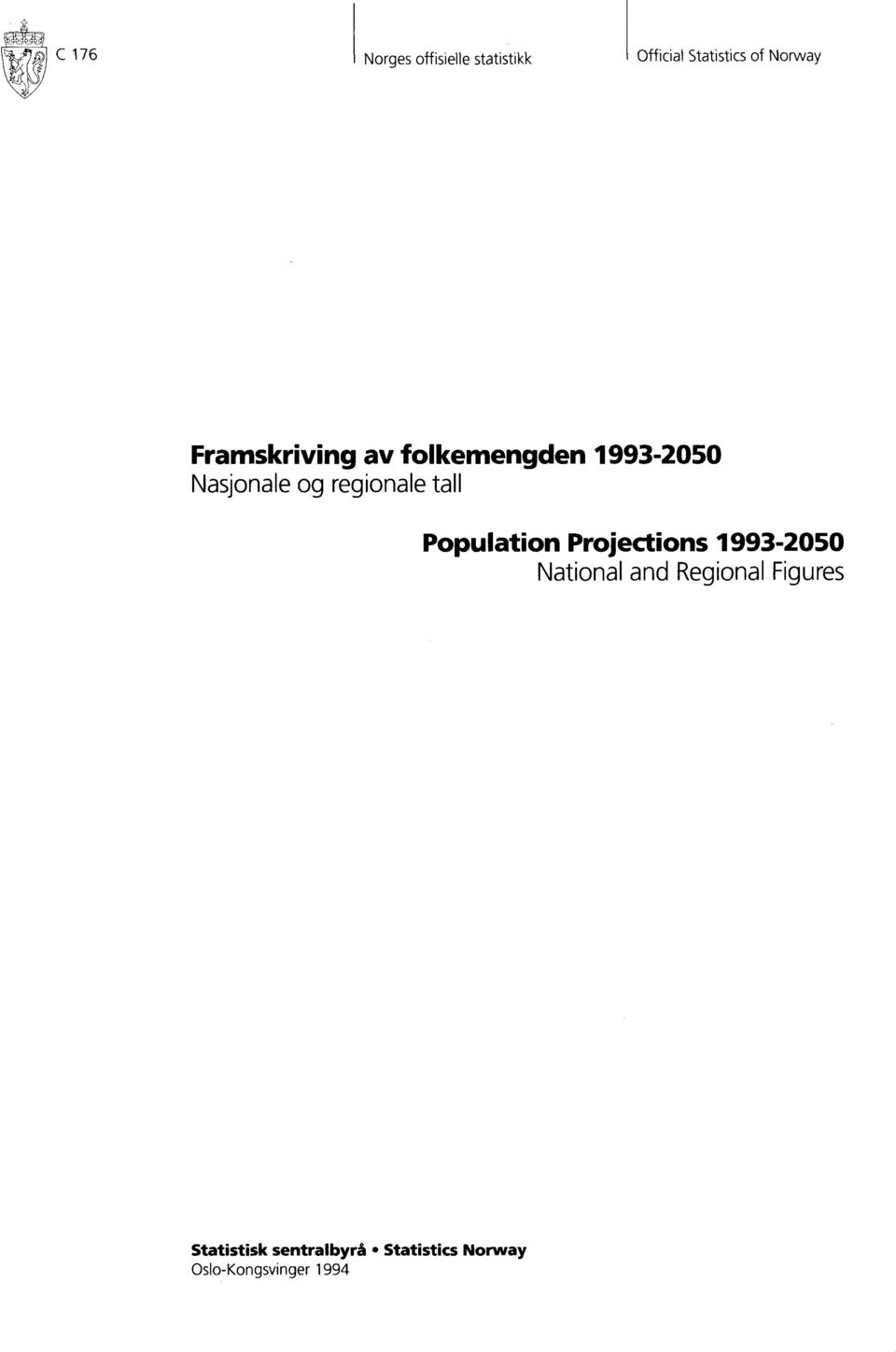 tall Population Projections 1993-2050 National and Regional