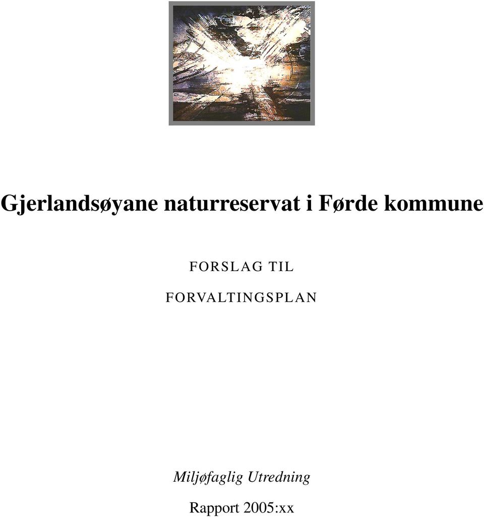 FORVALTINGSPLAN