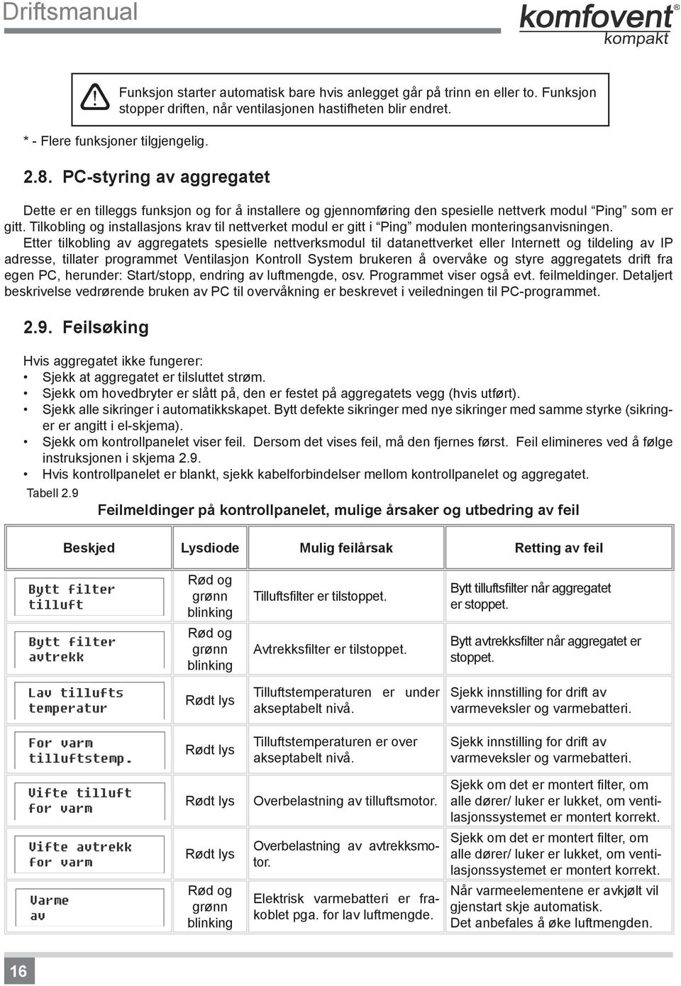 Tilkobling og installasjons krav til nettverket modul er gitt i Ping modulen monteringsanvisningen.