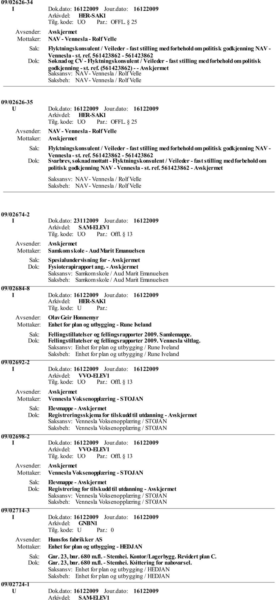 forbehold om politisk godkjenning - st. ref. (561423862) - - 09/02626-35 U Dok.dato: Jour.