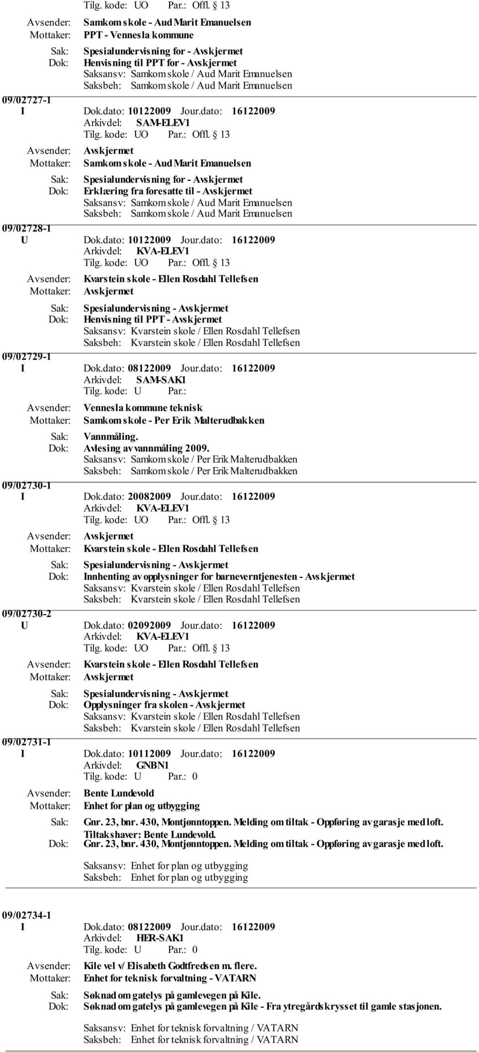 dato: Arkivdel: KVA-ELEV1 Kvarstein skole - Ellen Rosdahl Tellefsen Spesialundervisning - Henvisning til PPT - Saksansv: Kvarstein skole / Ellen Rosdahl Tellefsen Saksbeh: Kvarstein skole / Ellen