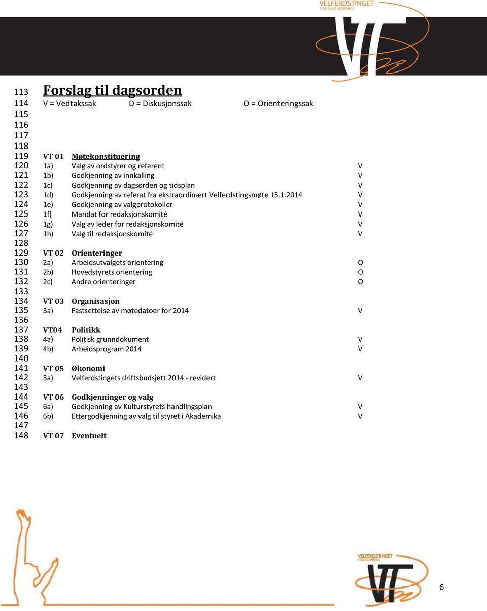 ekstraordinært Velferdstingsmøte 15