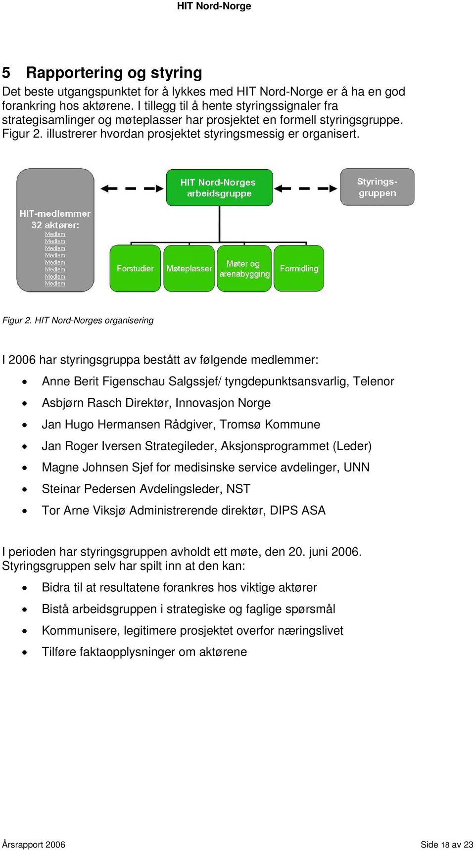 illustrerer hvordan prosjektet styringsmessig er organisert. Figur 2.