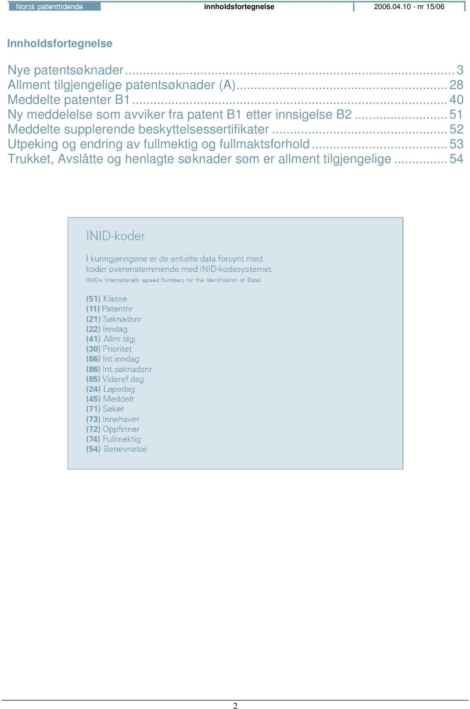 .. 40 Ny meddelelse som avviker fra patent B1 etter innsigelse B2.