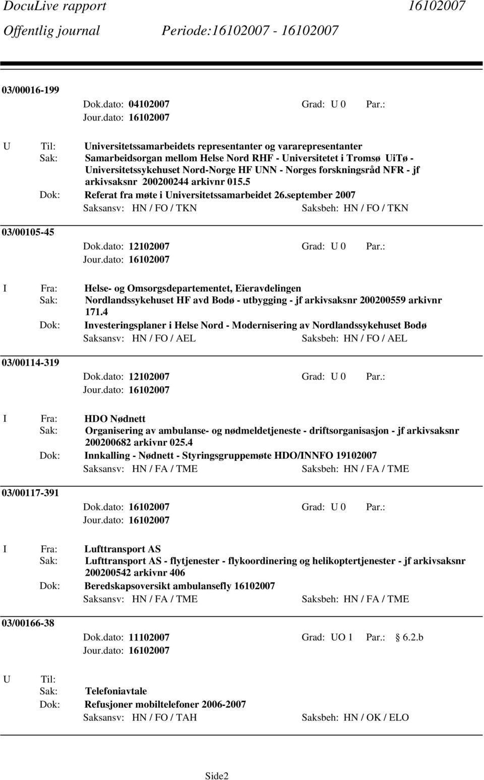 forskningsråd NFR - jf arkivsaksnr 200200244 arkivnr 015.5 Referat fra møte i Universitetssamarbeidet 26.