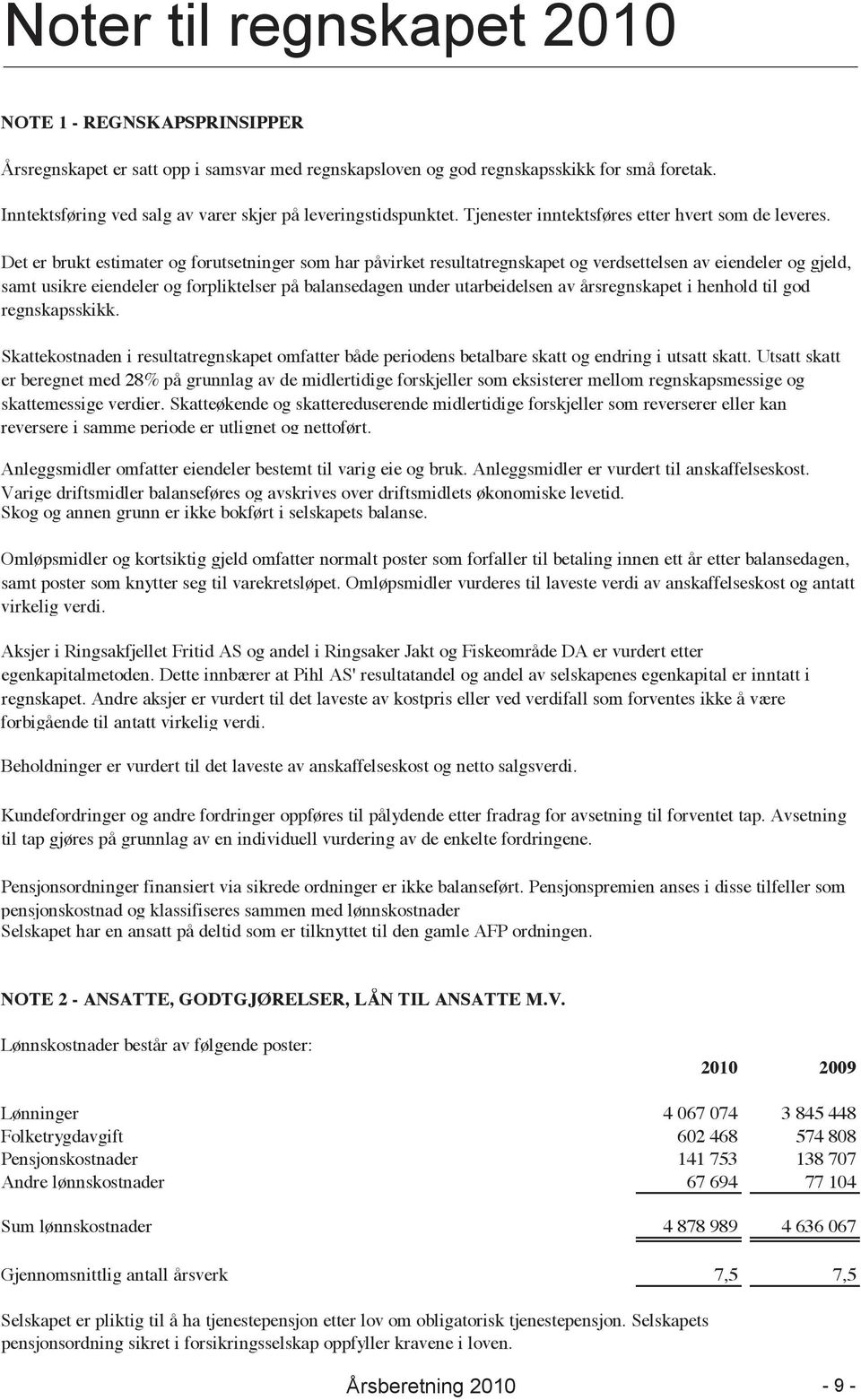 Det er brukt estimater og forutsetninger som har påvirket resultatregnskapet og verdsettelsen av eiendeler og gjeld, samt usikre eiendeler og forpliktelser på balansedagen under utarbeidelsen av