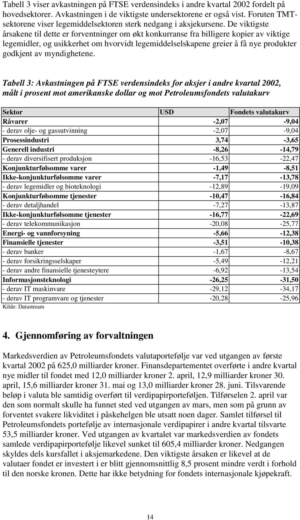 De viktigste årsakene til dette er forventninger om økt konkurranse fra billigere kopier av viktige legemidler, og usikkerhet om hvorvidt legemiddelselskapene greier å få nye produkter godkjent av