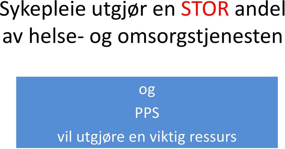 omsorgstjenesten og PPS