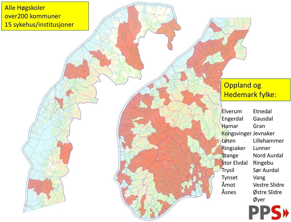 Jevnaker Løten Lillehammer Ringsaker Lunner Stange Nord Aurdal Stor