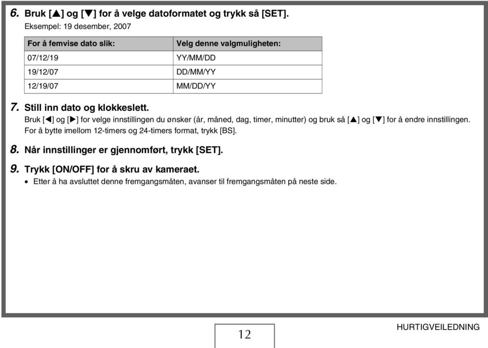 Still inn dato og klokkeslett.