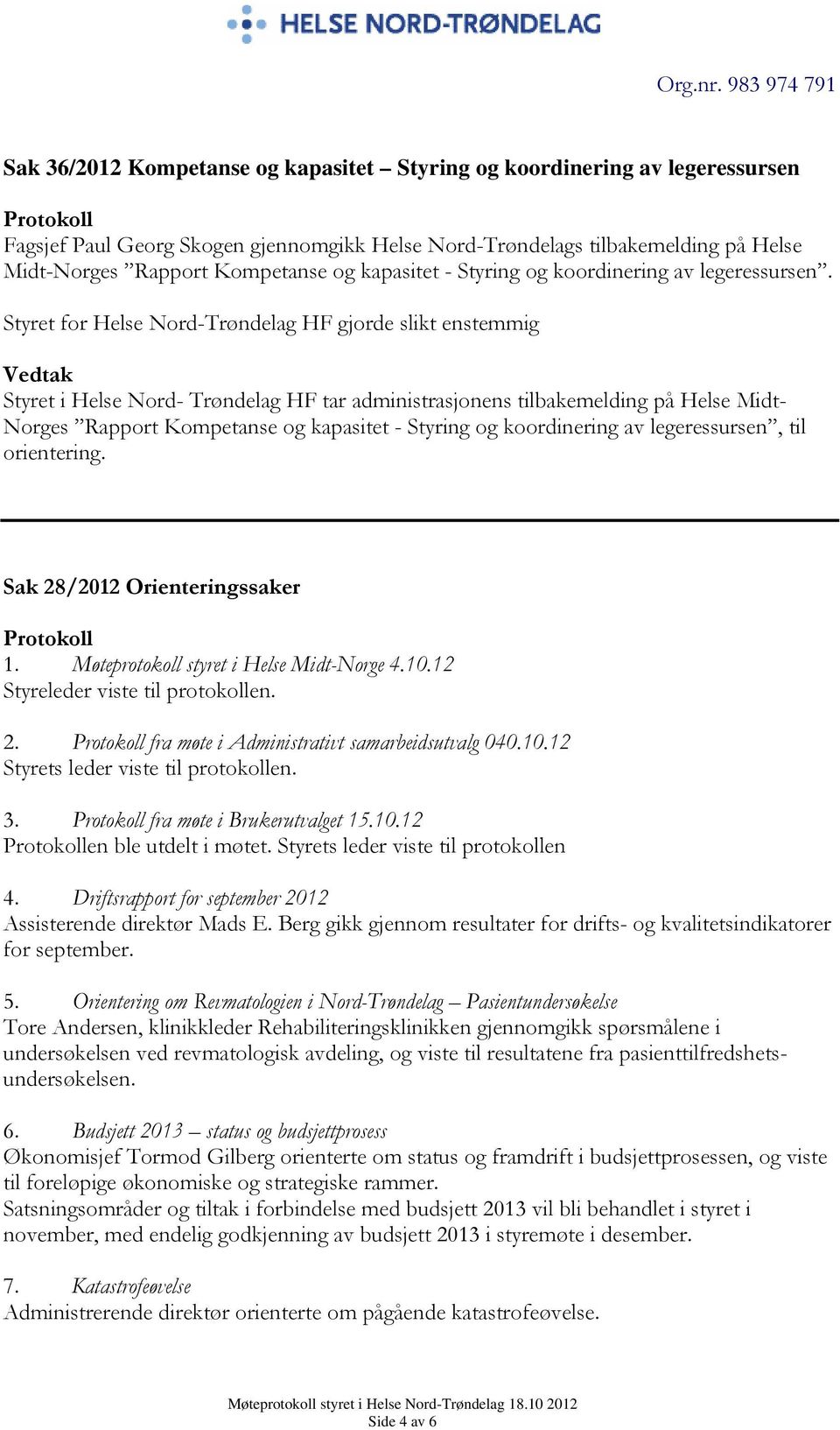 Rapport Kompetanse og kapasitet - Styring og koordinering av legeressursen.