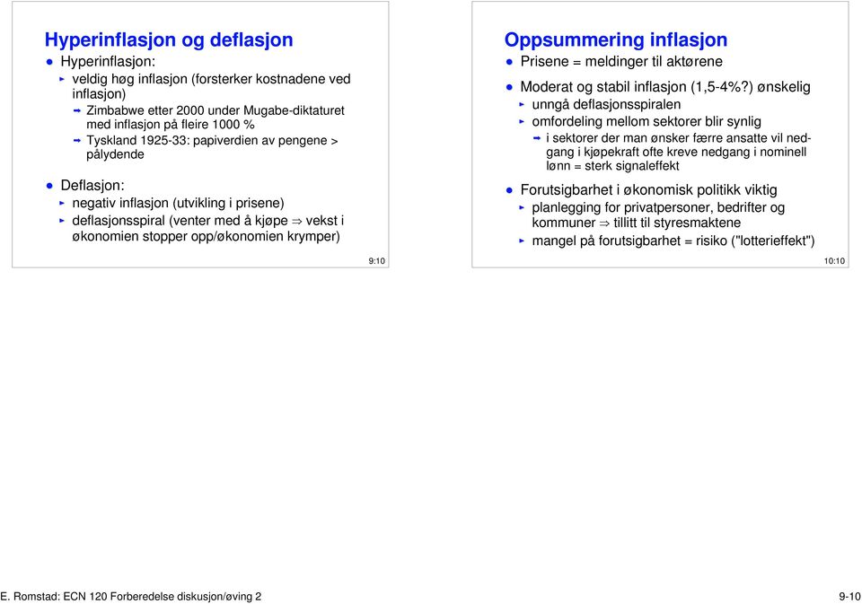 Prisene = meldinger til aktørene Moderat og stabil inflasjon (1,5-4%?