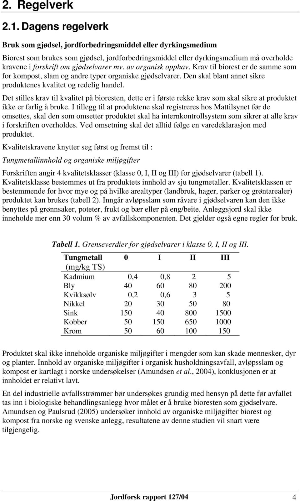 gjødselvarer mv. av organisk opphav. Krav til biorest er de samme som for kompost, slam og andre typer organiske gjødselvarer. Den skal blant annet sikre produktenes kvalitet og redelig handel.