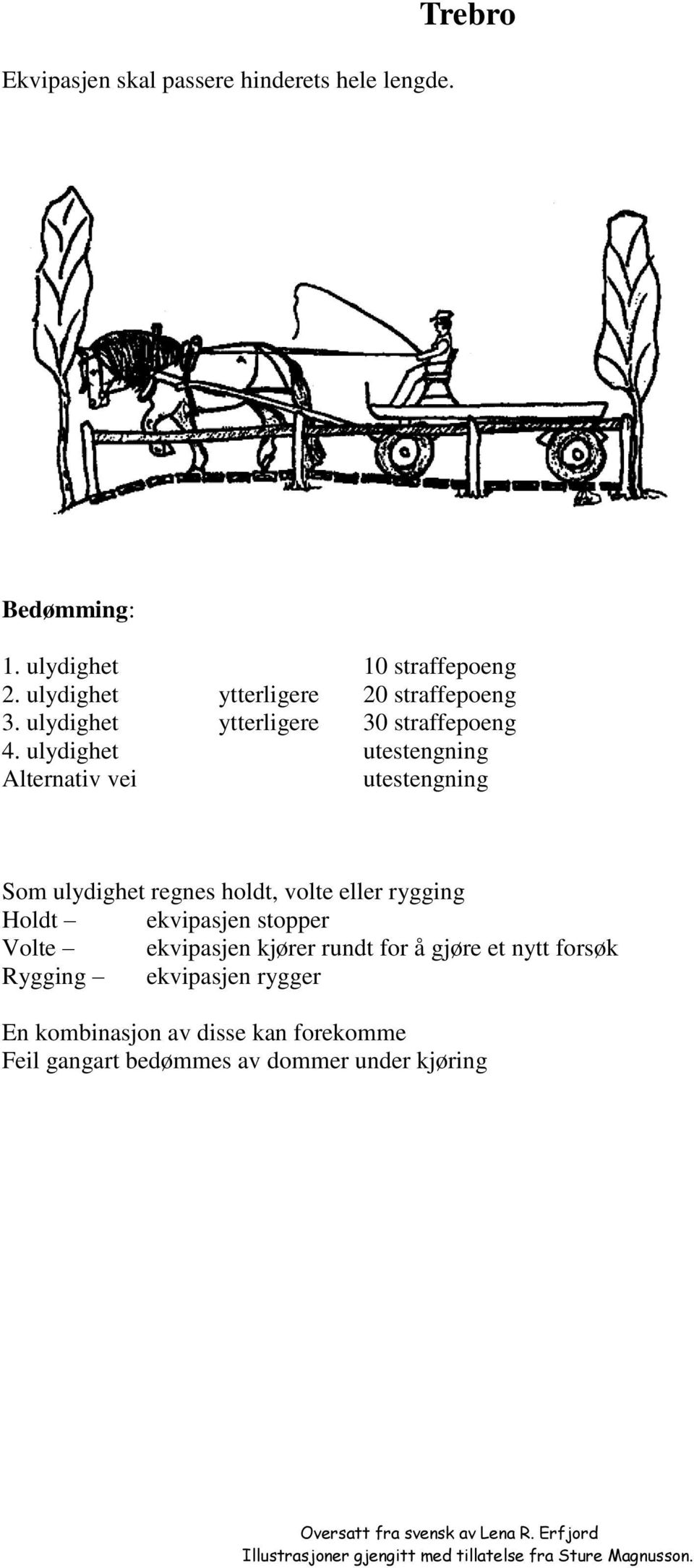 ulydighet Alternativ vei Som ulydighet regnes holdt, volte eller rygging Holdt ekvipasjen stopper Volte