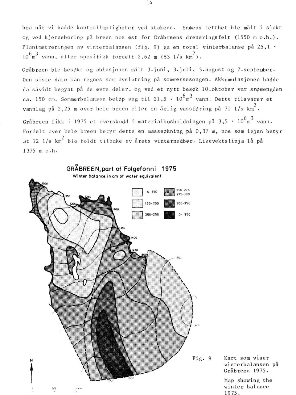 juni, 3.jnli, 3.august og 7.septeuber. Den siste dato kan regnes som avslutning på sommersesongen. Akkumulasjonen hadde da s?lvidt begynt pil de '/lvre deler, og ved et nytt besøk 10.