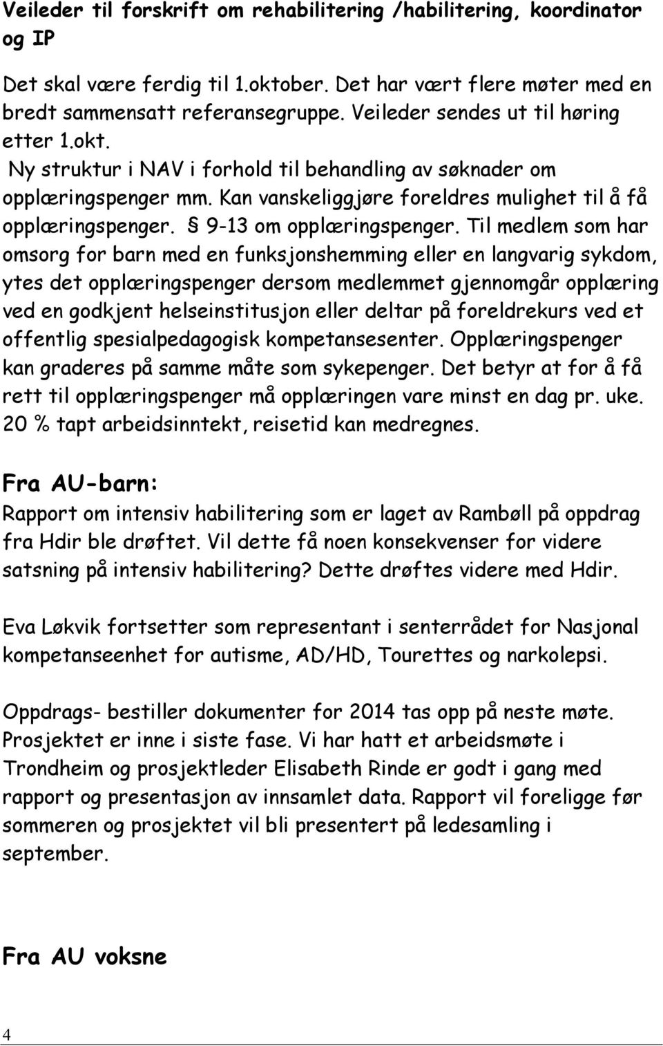 9-13 om opplæringspenger.