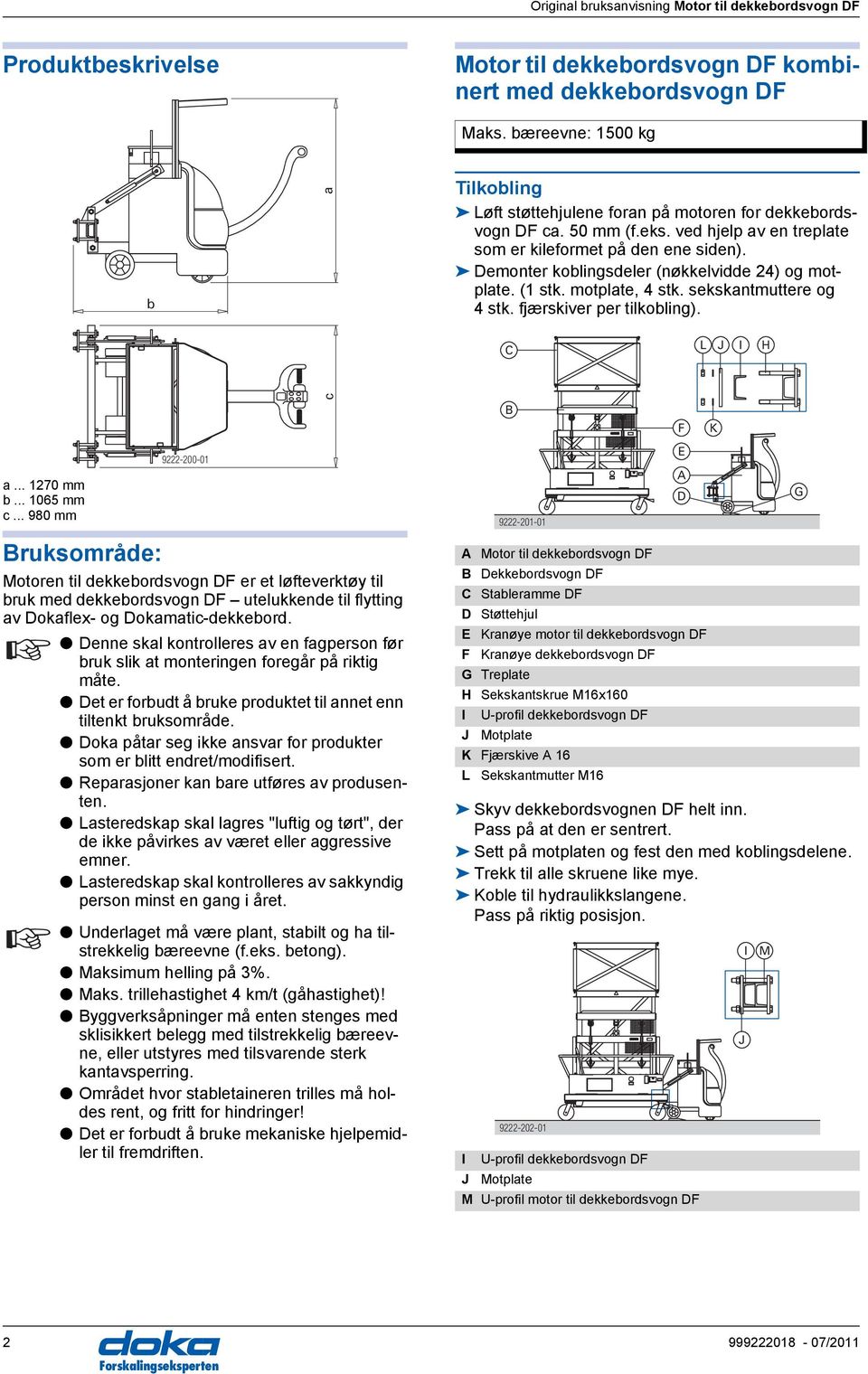 C B L J I H K a... 1270 mm b... 1065 mm c.