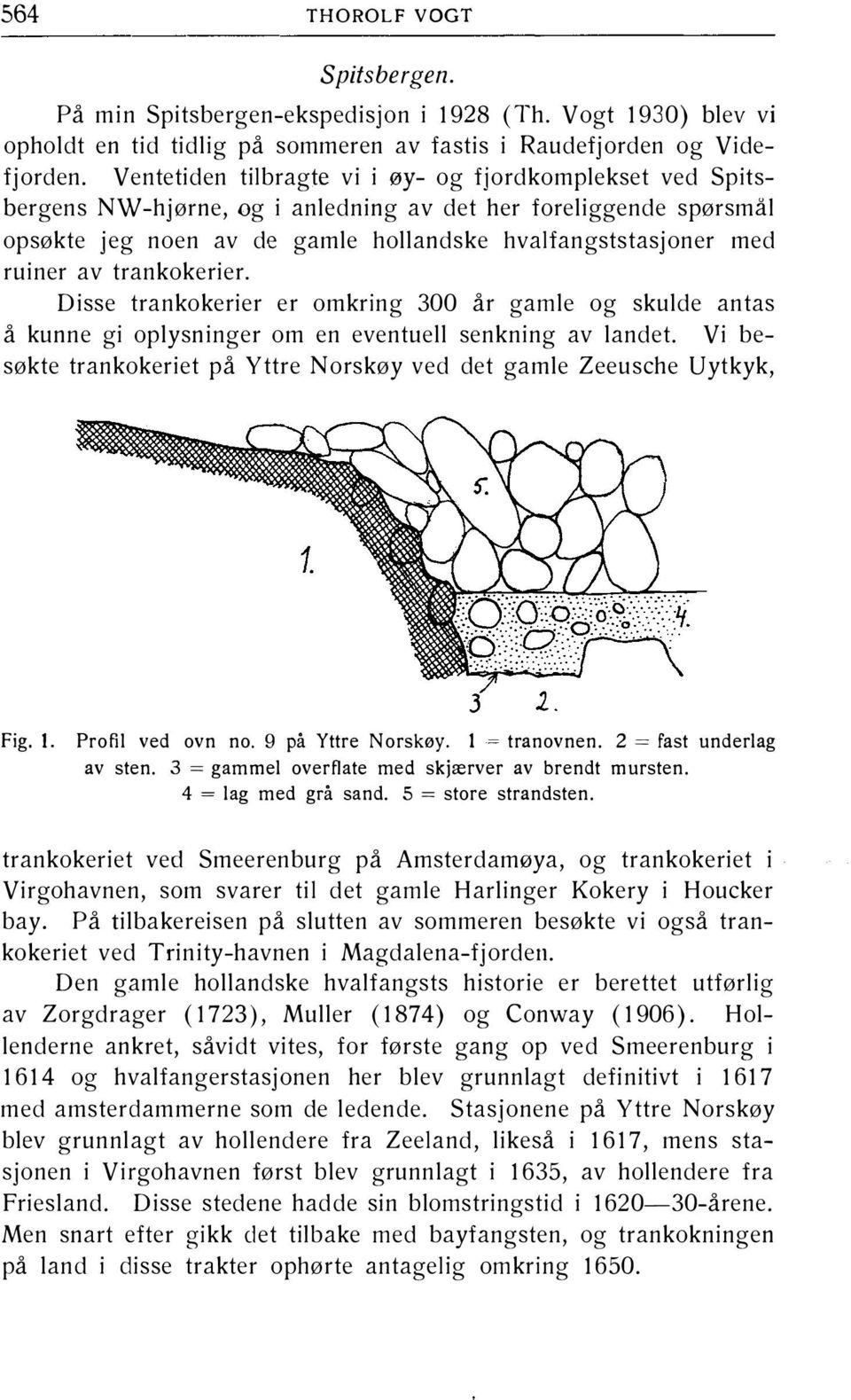 trankokerier. Disse trankokerier er omkring 300 år gamle og skulde antas å kunne gi oplysninger om en eventuell senkning av landet.