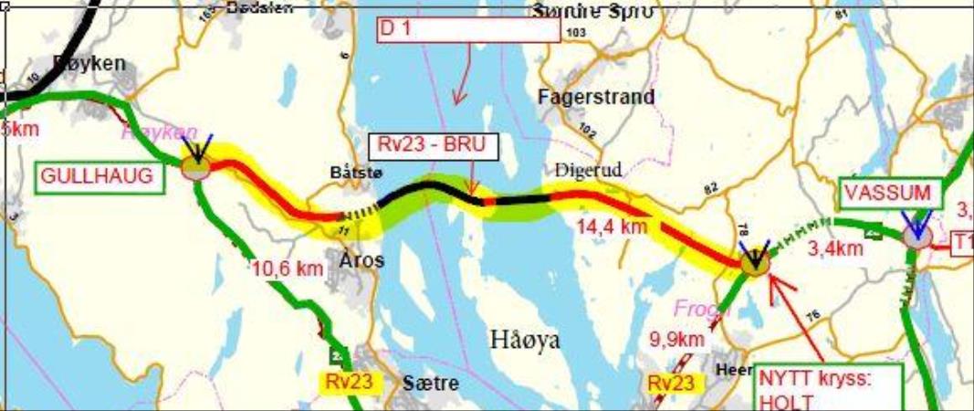 Utredning Statens vegvesen D1 Bru for Rv 23 Holt Akershus - Krokodden i Buskerrud D1 Bru for Rv