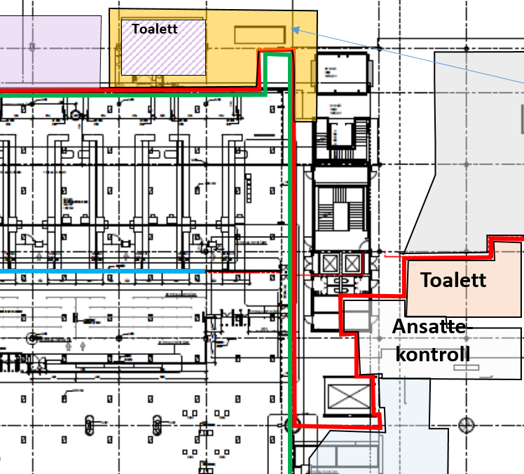 T2U2 - SBV (JBS) Objektsnavn: Riving i akse AK/41 Kontrollområde: Akse AK og 41 nivå F 2016 Uke 4 Uke 5 Riving og ombygging av akse AK og 41 nivå F Fra uke 4: 1. Toalett i Pir Vest stenges fra 25.1. Rives deretter.