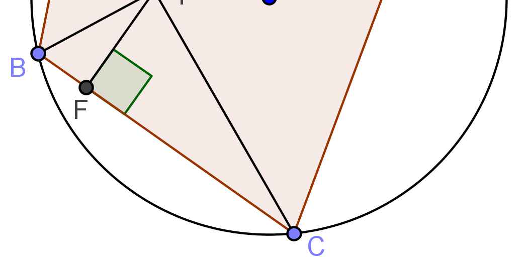 til oppgver...7. Mi 996, oppgve 4 Gitt en treknt ABC og en sirkel S gjennom C, som hr sentrum O. CO skjærer AB i F. Sirkelen S skjærer BC i D, AC i E og CF i G.. L CF være norml på AB.