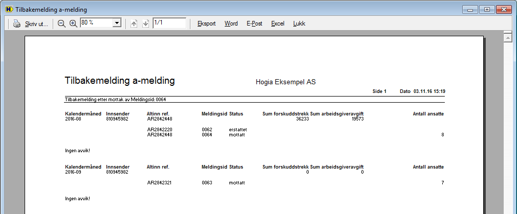 side 15 A-meldingen sendes inn.