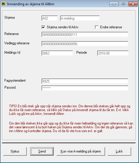 side 4 Klikk på Skjerm og du kommer til innsendingen av