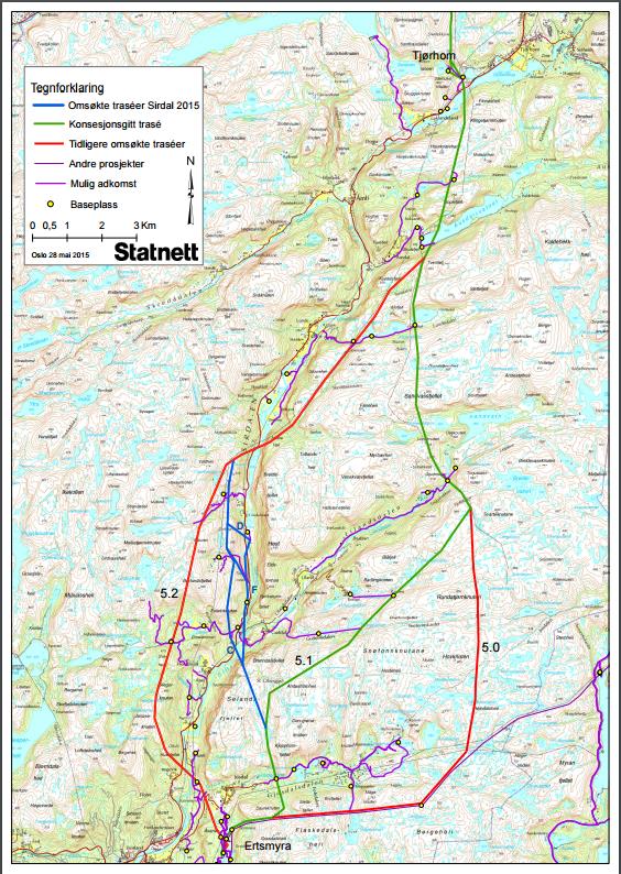 Ny 420 kv ledning Erstmyra - Lyse Varde Vel sendte brev og