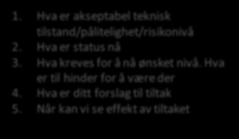 Som en coachende leder: Hvordan støtte operatøren til å analysere daglig vedlikehold? Hvilke standard spørsmål kan vi stille? 1.