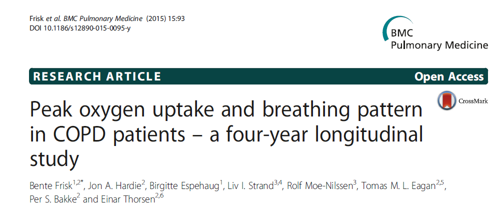 Artikkel III Aims: To examine changes in exercise and ventilatory capacity and breathing pattern over four