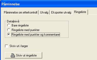 Finn frem biler som trenger etterkontroll Velg riktig måned og trykk på Generer flettedokument Systemet lager nå en selektering av alle biler som skal til etterkontroll i en bestemt måned.