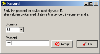 Sett inn et selvvalgt passord og gjenta dette i ruten for bekreft passord. Det er skille på store og små bokstaver. Angi tilgang ved å huke av i boksene.