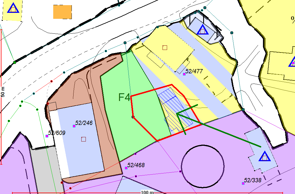 Rorbuen som søkes flyttet står i dag på eiendom gnr 52 bnr 338 tilhørende Nordland Havfiske AS.