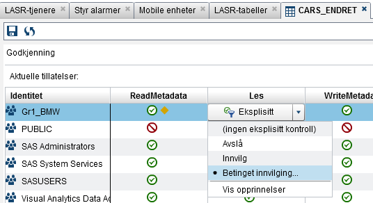 ROW LEVEL SECURITY BETINGELSE I VA