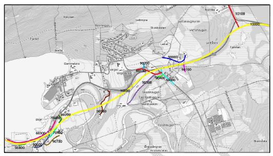 3. FORSLAG TIL NY E39 Fra øst legges vegen om ved krysset på Stormyra, slik at E39 blir gjennomgående og fv. 680 tilsluttes i et T-kryss. Fra krysset med fv.