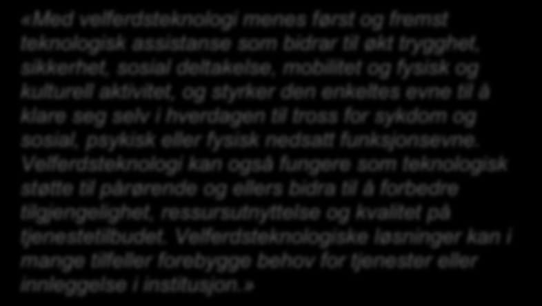 Strategi 2 - Velferdsteknologi 13 3 Strategi 2 - Velferdsteknologi 3.