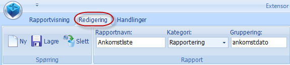 1.3 Redigere en eksisterende rapport 1.3.1 Vise SQL scriptet Som nevnt innledningsvis så baserer rapporene seg på et SQL-script.