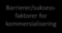 Metode Bruttoliste barrierer/suksess - faktorer Casestudier Investoranalyse