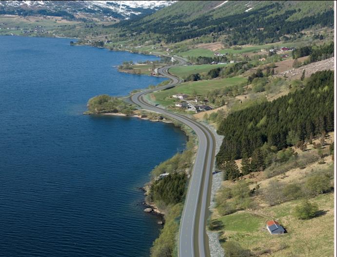 Sogn og Fjordane E39 Bjørset Skei 11 km lang strekning 6,5 km g/s- veg 2 km tunnel