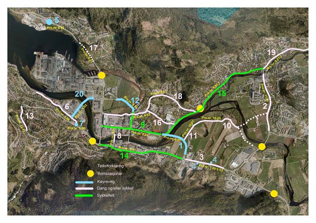 Sogn og Fjordane Førdepakken 20 tiltak i Førde sentrum Kostnad 1,65 mrd. kr Byggetid ca.