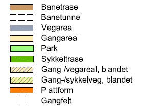 alternativet mulig å endre toplans kryss og å avgi noe mer bredde til gang- og sykkelforbindelser.