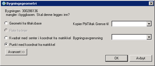 Registrer eventuelle oppvarmingskilder. Under etasjer må bruksareal føres som bruksareal til annet. Register også en unummerert bruksenhet og riktig gnr/bnr. Trykk Ferdig.