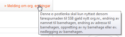 Barnehagen vert flytta til lista under. 1.