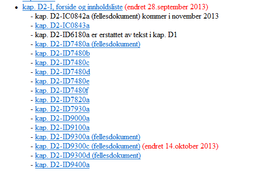 Instrukser supplerende informasjon og kravspesifikasjoner kap.