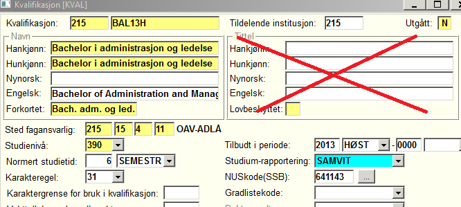 FS600.002 Karakterutskrift - bestilling StudentWeb Nytt utplukk: Hent bestillinger produsert i periode. allerede implementert DOKTORGRAD Innlevering Feltene Avhandl.