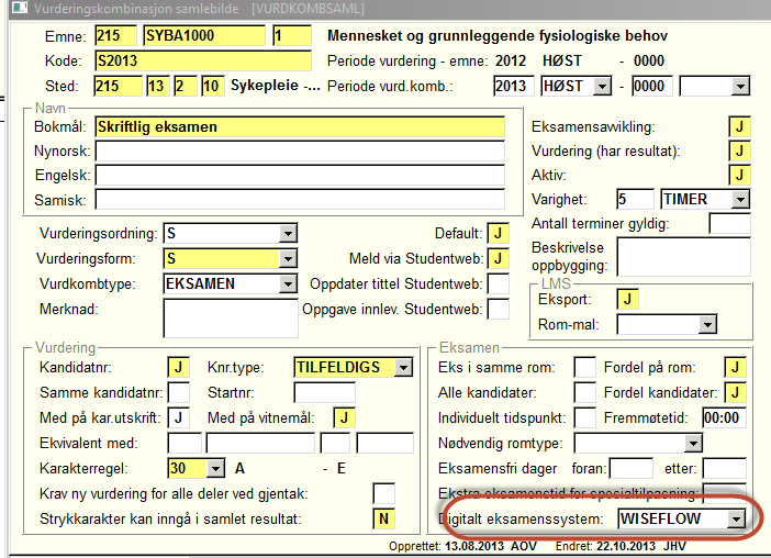 UNDERVISNING FS454.002 Undervisningsmeldte uten vurderingsmelding Nytt parameter: Inkludér tilbudsstatus IT og AV. allerede implementert.