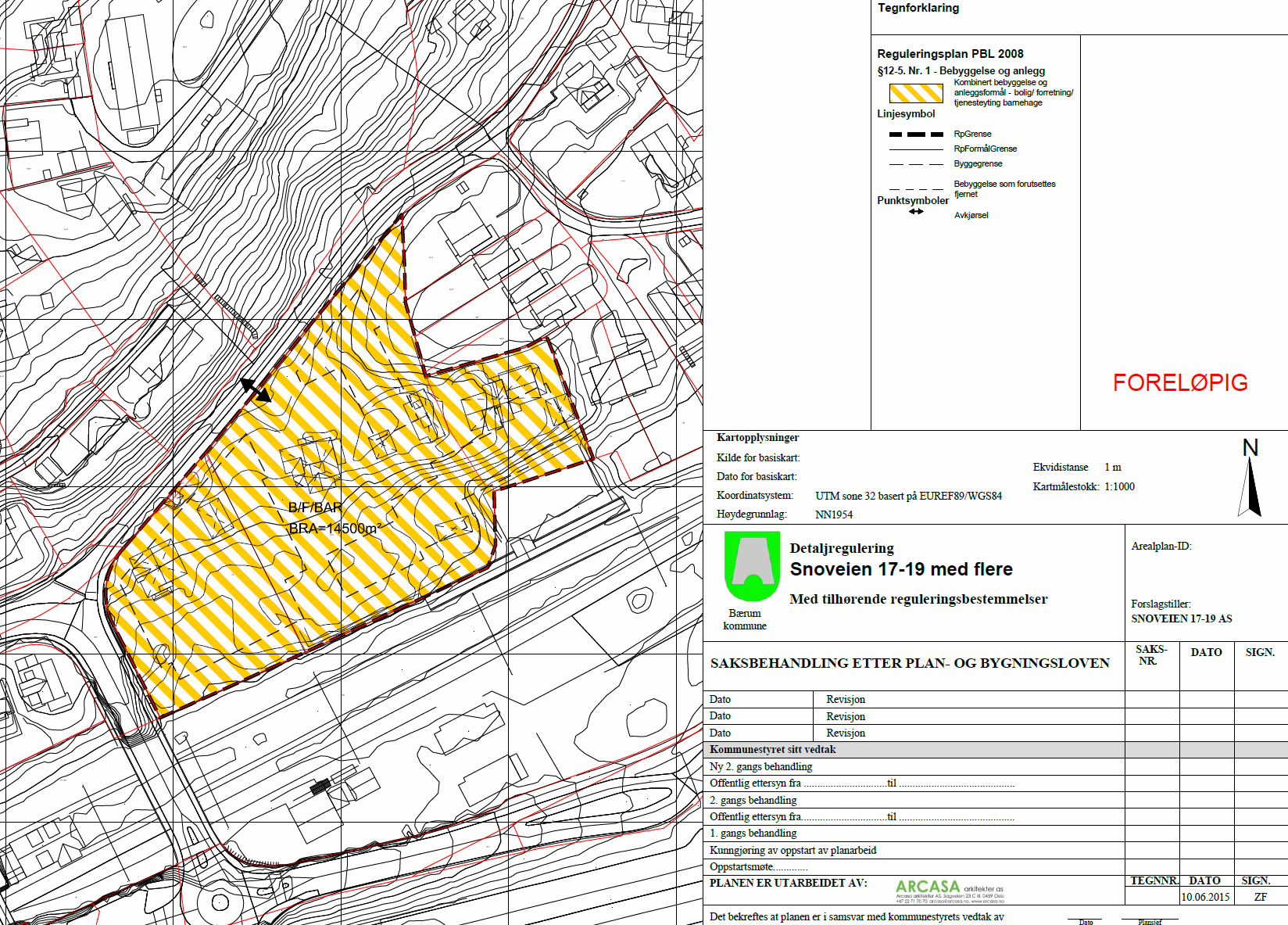 Figur 2 Forslag til nytt reguleringskart Planforslag Det er vurdert flere bygningsstrukturer i planforslaget.